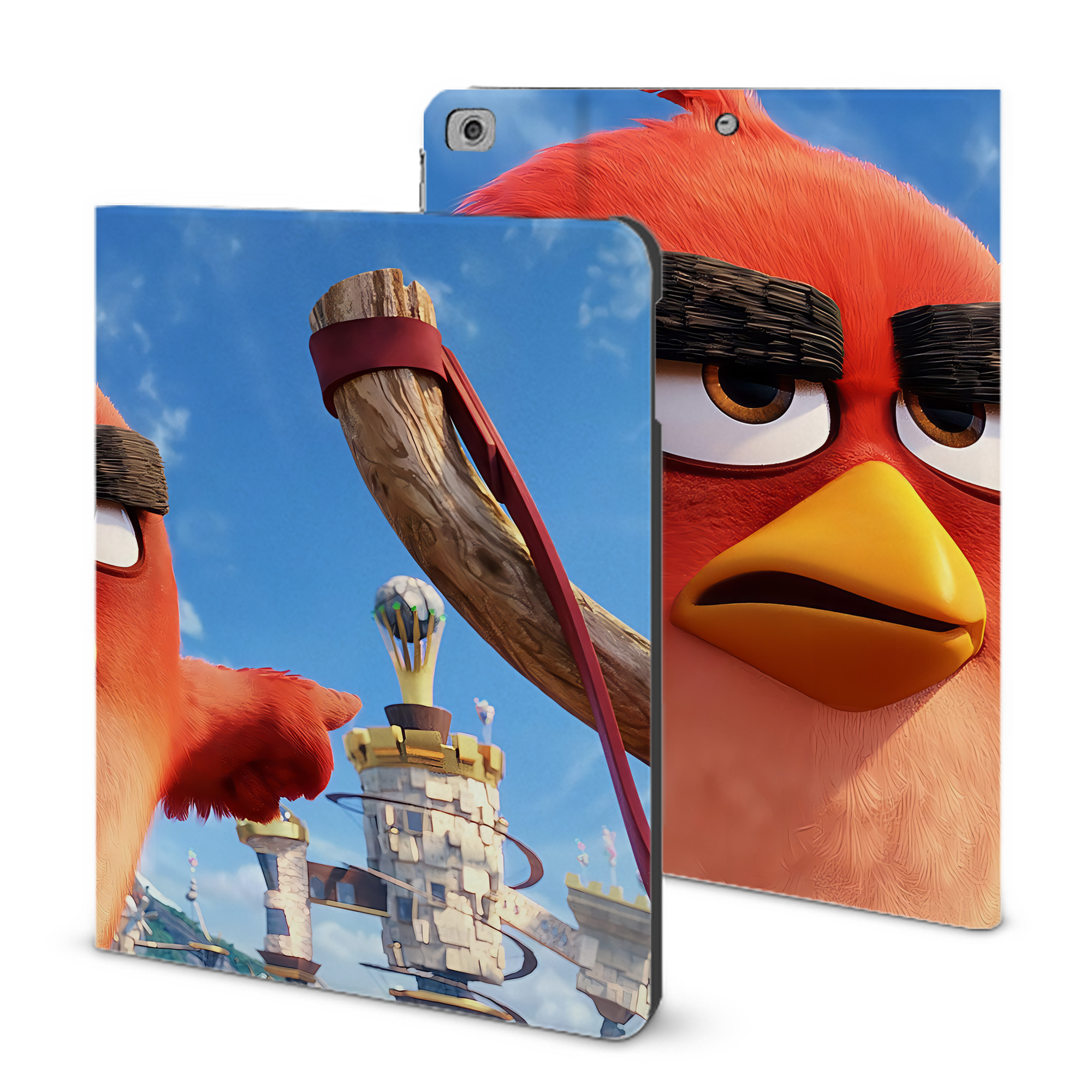 （画像用） Angry Birds アングリーバード IPad ケース ブック型 PUレザー TPU 耐衝撃 軽量 薄型 ペン収納なし 全面保護 IPad 各モデル対応